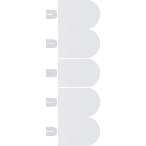 Lot de 5 cartes de table vierges en acrylique transparent en forme de demi-cercle arqué avec base (1/5)