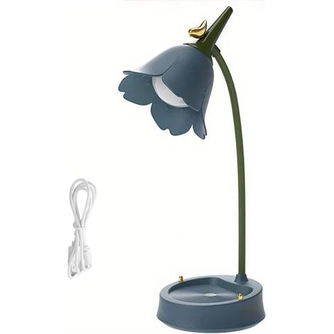 Lampe de bureau LED rechargeable, lampe de lecture à col de cygne ajustable, intensité réglable, veilleuse douce pour les yeux avec commande tactile, lampe de table pour dortoir, chambre à coucher , B (1/5)