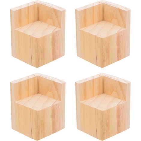 Quatre rallonges carrées robustes pour meubles, compatibles avec les canapés, bureaux, chaises et autres meubles rallonges pour pieds de meubles en bois excellente qualité. (1/5)