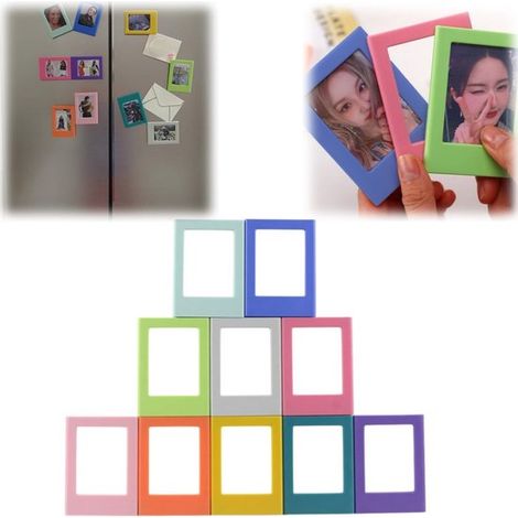 Cadres photo magnétiques lot de 10 - supports 8,8 x 6,5 cm pour frigo (1/5)