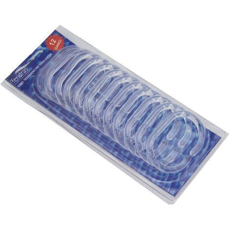FERIDRAS Set 12 Ganci Doccia, Frost, 2x9x22.5 cm (1/2)