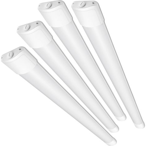 Tubo LED, resistente al agua, diseño conectable, 4 unidades, luz neutra, blanco, 16-20 W (1/2)