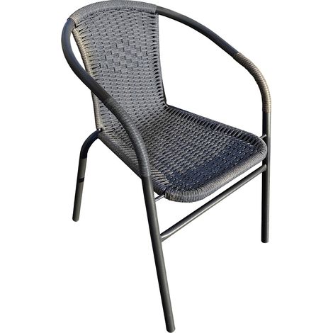 Sedia poltrona metallo / rattan pz.2 mod. Spritz