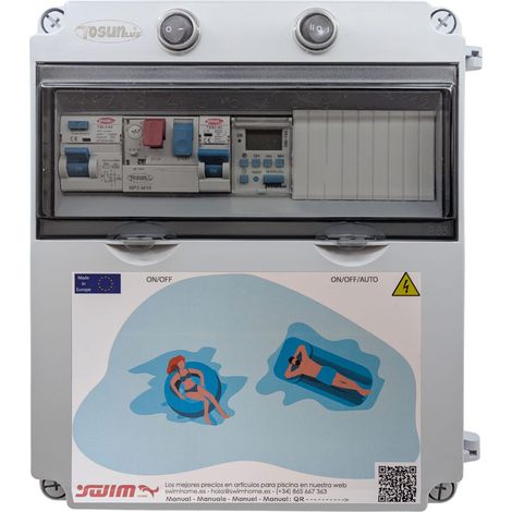 Cuadro eléctrico para Piscina, Bomba 2CV, preparado para Transformador