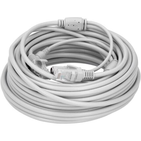 Câble Ethernet portable 2 en 1, cordon d'alimentation pour caméra IP, système de vidéosurveillance NVR, 20 m/65,6 pieds (1/5)