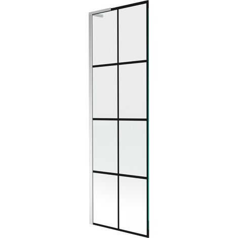 Paroi de baignoire pivotante Mexen Next L 1 volet 60 x 150 cm, motif noir, chrome - 895-060-000-03-77-01 (1/5)