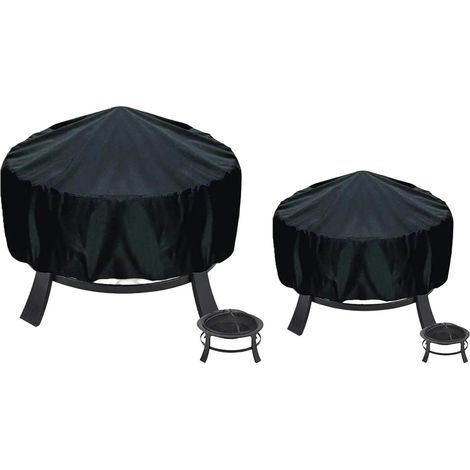Housse de protection ronde imperméable et résistante en tissu Oxford pour cheminée d'extérieur, anti-poussière et coupe-vent, 122 x 46 cm (122 × 46 cm) (1/5)