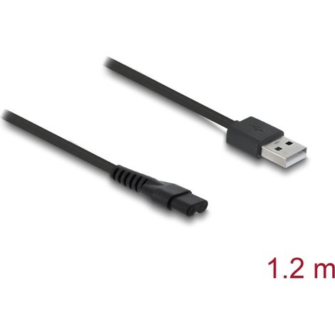 Delock USB Ladekabel 5 V für Elektrorasierer kompatibel mit MANSCAPED 2.0 / 3.0 Serie - Rasierer Ladegerät Ersatzkabel 1,2 m