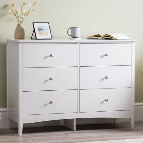 Ilsington White 6 Drawer Chest of Drawers (1/5)