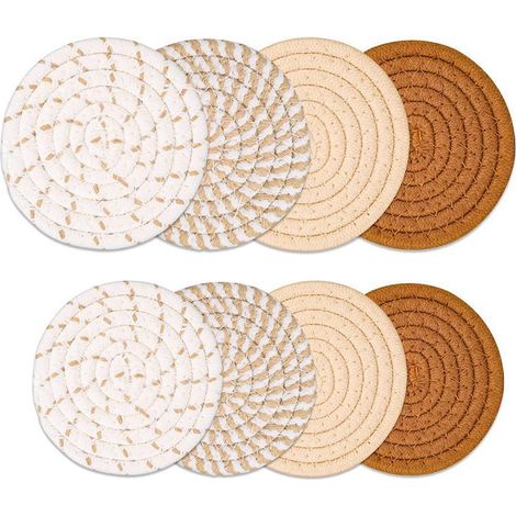 Estos versátiles posavasos pueden añadir un toque de elegancia a cualquier decoración interior (serie marrón, 1 juego). (1/5)