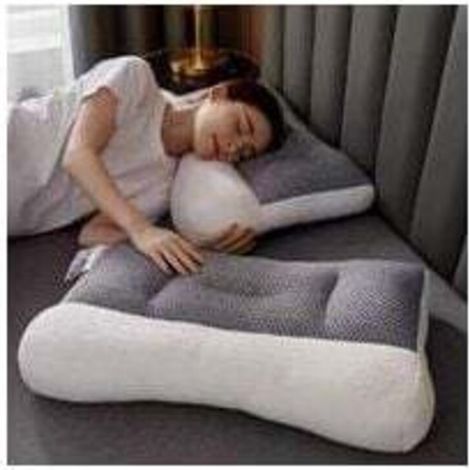 Oreiller Oreiller cervical en mousse à mémoire de forme pour les douleurs au cou et aux épaules, respirant et hypoallergénique pour une circulation d'air confortable (1/4)