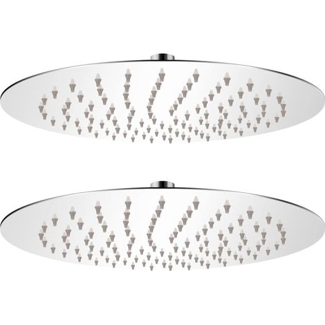 vidaXL Rain Shower Head 2 pcs Stainless Steel 脴 25 cm (1/5)