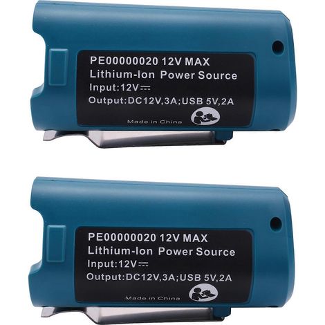 alimentations USB pour vestes chauffantes Makita PE00000020, adaptateur secteur 10,8 V/12 V lithium-ion BL1013 BL1014 (1/5)