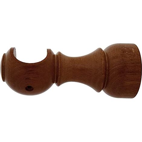 Support Bois Lisse Ouvert 28x128 mm. Noyer
