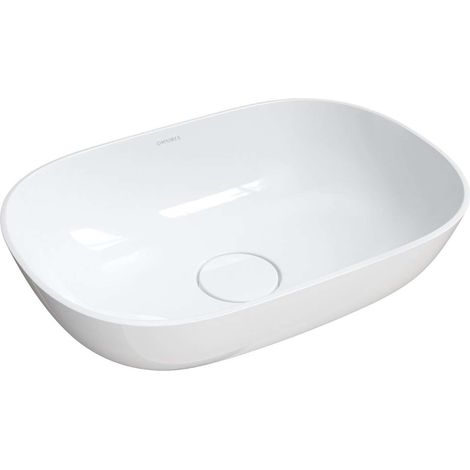 OMNIRES Silk M+ - Lavabo sobre encimera 50x35 cm, sin rebosadero, blanco SILK500BP (1/4)