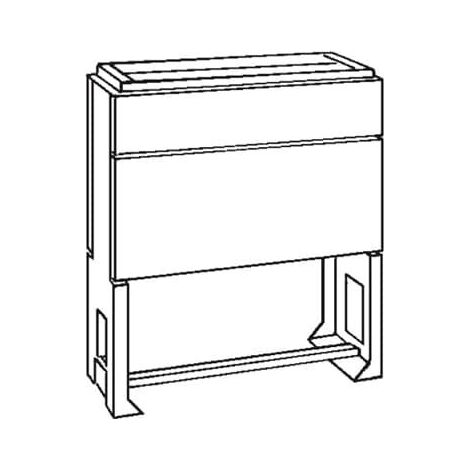 EH Socle en polyester pr EH3 et EH6 DIN3 en kit matériau recyclé simil. RAL7035 4TBE843144R0100 ABB 843144