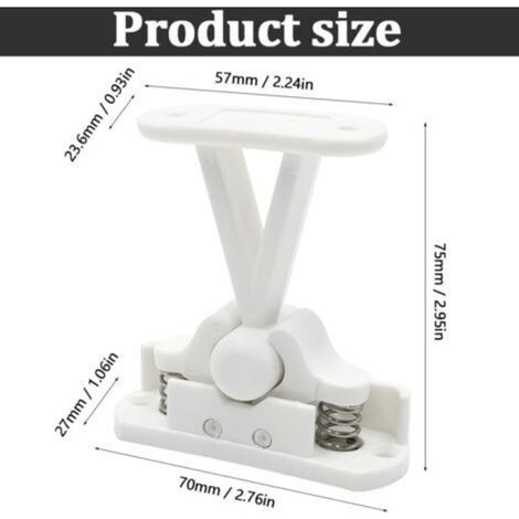 Bloc Porte Camping Car en Forme de T Muet Bloc Porte Caravane en de Nylon Arret de Porte Utilisé pour Camping en VR Bateaux Armoires,7×7.5CM(Blanc) (1/4)