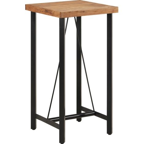 Bartisch 55x55x107 cm Massivholz Akazie und Eisen