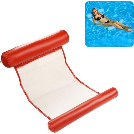 Hamac aquatique gonflable pour adultes et enfants, supportant jusqu'à 200 kg, dimensions : 130 x 73 cm. (1/5)