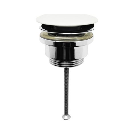 PILETTA LAVABO CLICK-CLACK TAPPO TONDO IN CERAMICA BIANCO- 11/4- DH- pezzi 1