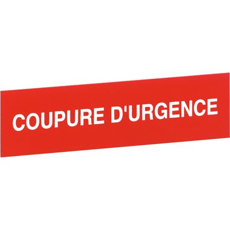 etiquette - coupure d'urgence - legrand 0380924