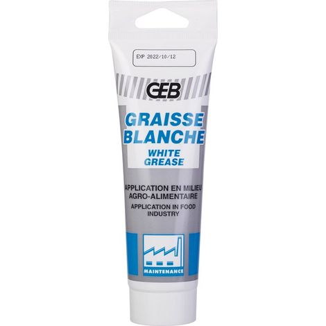 GEB – Graisse blanche lubrifiant alimentaire 125 ml – Spéciale utilisations alimentaires – Texture lisse pour application précise