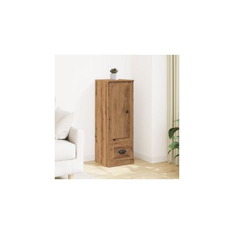 Buffet haut chêne artisanal 36x35,5x103,5 bois d'ingénierie (1/5)