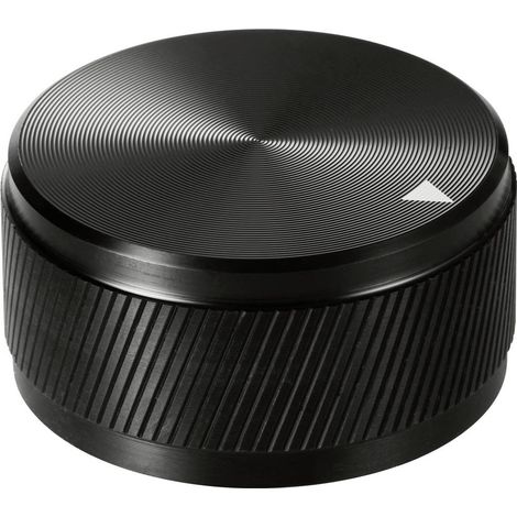 TRU COMPONENTS TC-11654300 Manopola rotativa Con puntatore Nero (Ø x A) 34 mm x 17 mm Alluminio 1 pz. (1/4)