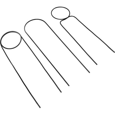 3 Supports de Plantes 40 cm en Fer Forgé Noir pour Plantes Grimpantes d'Intérieur et Arrangements Floraux en Pot