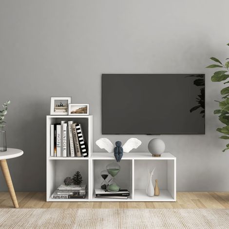 vidaXL Mobili Porta TV 2 pz Bianco 72x35x36,5 cm in Legno Multistrato (1/5)
