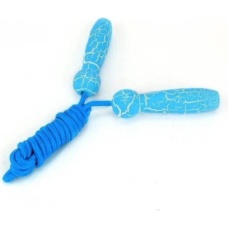 HURRISE corde à sauter de fitness Corde à sauter réglable en bois Fitness enfants étudiants cordes à sauter adulte jouet (bleu) (1/4)