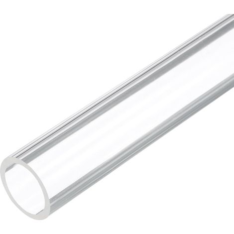 Tube Rigide en Plastique Transparent de 12 Pouces (30cm) 24mm x 30mm (0,9 Pouce x 1 3/16 Pouce) en Acrylique, Tuyau Rond en Polycarbonate