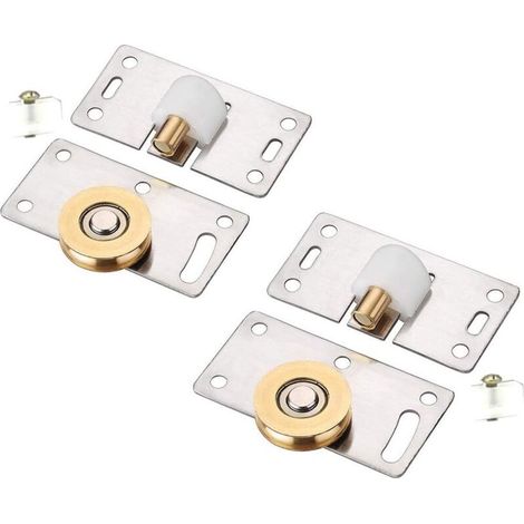 2Pcs Sliding Door Roller Wheel Diameter Sliding Door Furniture Runners for Cabinet Cupboard Window Sliding Doors
