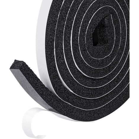 ZOLGINAH Joint Adhésif pour Isolation Porte Garage Fenêtre, Joint en mousse Caoutchouc Multiusage, 2 rouleau X 12mm X 12mm X 2m, Joint Antichoc Coupe Vent Calfeutrage, Protection Meuble entre Mur, Noi (1/5)