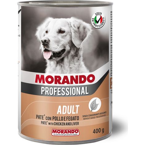 CIBO CANE MORANDO LATT  400 G PAT POLLO FEGATO Q.TA 24