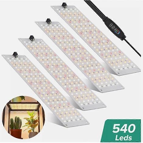 Lampe de culture LED 540 à spectre complet pour intérieur, 4 panneaux, intensité réglable, minuterie - xindaren-AquaForge (1/5)