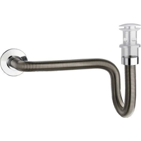 PASSE-PARTOUT SIPHON FLEXIBLE D.32 L.50 CM METAL CHROME - CRISTINA ONDYNA PP61051 (1/2)