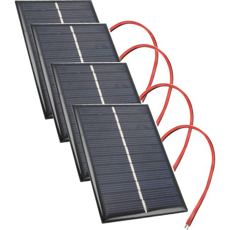 4pcs 6V 100mA 90X60mm Micro Mini Panneau Solaire cellules,Polysilicon,Portable,pour l'énergie de l'énergie Solaire, Accueil Bricolage, projets scientifiques,Jouets, Chargeur de Batterie (1/5)