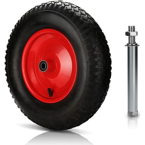 Roue de secours Wolketon, roue de brouette, jante, roue de diable, pneu pneumatique 4.80/4.00-8 390 mm (1/5)