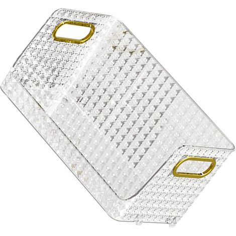 Coffret de rangement cosmétique de luxe, présentoir transparent pour produits de soin de la peau, boîte pour masques et autres articles, grand format transparent doré (1/5)