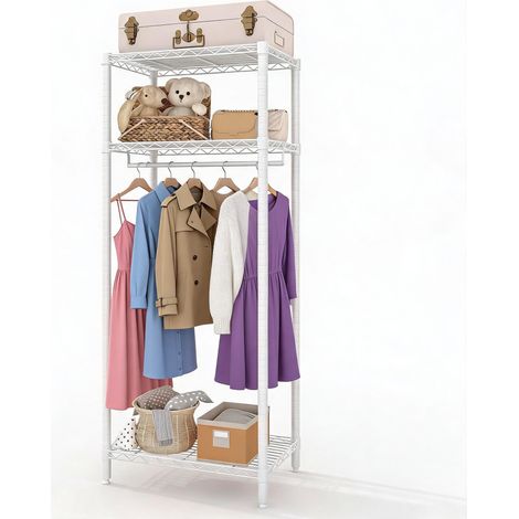 Portant à vêtements compact et robuste – 3 niveaux réglables (1/5)