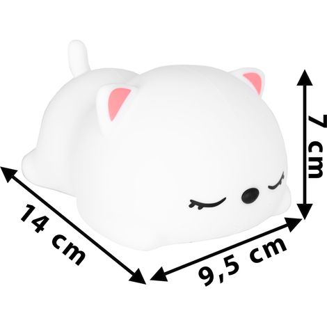 Lámpara de noche de silicona con forma de osito de peluche y LED RGB. (1/4)