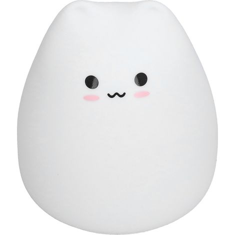 Lampe tactile LED en forme de chat, veilleuse en silicone à 7 couleurs changeantes pour la chambre à coucher ou la chambre d'enfant. (1/5)