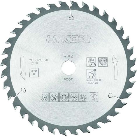 HM Kreissägeblatt 190x20 T36 HIKOKI 752484