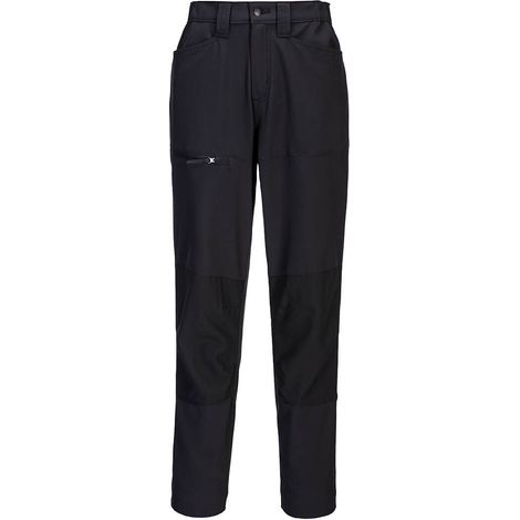 Pantalón de trabajo tejido elástico pernera ajustable, mujer WX2 Stretch PORTWEST CD887 26 pulgadas Negro
