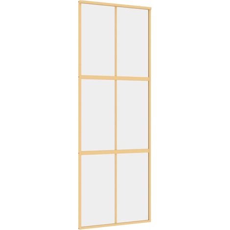 Maison Exclusive - Schiebetür Golden 76x205 cm ESG-Klarglas und A