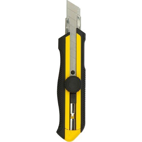 Cutter 25 Mm Corps Bi-Matière Blocage De La Lame, Lame Sécable En 7, Livré Avec 1 Lame (1/4)