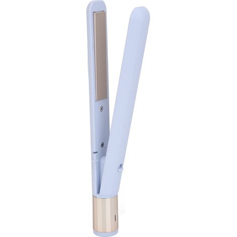 Mini fer à lisser 2 en 1, lisseur USB à température réglable, petit lisseur/boucleur portable, idéal pour les voyages et les dortoirs (violet). (1/5)