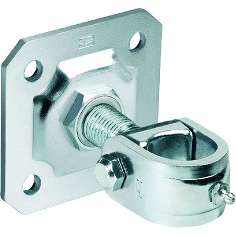 CARDINE REGOLABILE A FASCETTA ART.186 M 18 - Ø 30 (piastra 100 x 100 mm) - COMUNELLO
