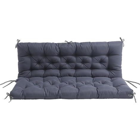 Garden Bench Cushion with Backrest Water Repellent and UV Resistant for Indoor and Outdoor Use Seat Cushion with Backrest for Swing Chair (Anthracite, 120 x 50 x 50 x 10 cm) (1/5)